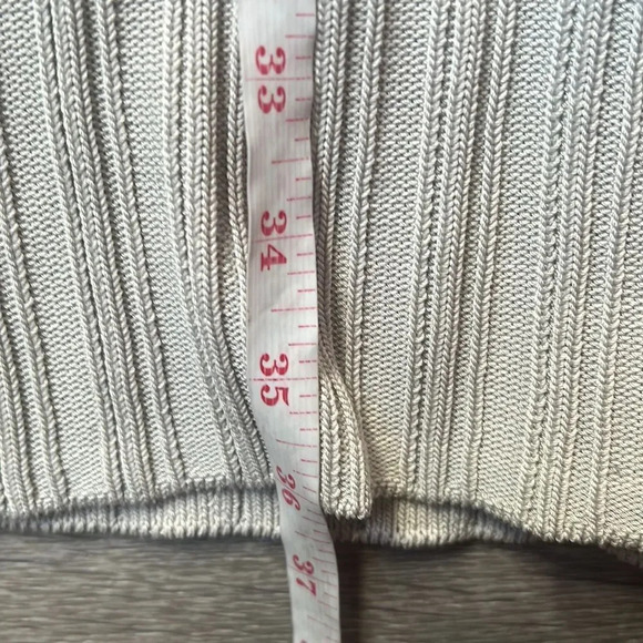 MM Lafleur M The Hayden Dress Geo Micro Knit Ribbed Cotton Dress Sea Salt - Picture 12 of 12